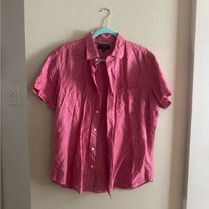 Banana Republic Casual Pink Button-Down Shirt